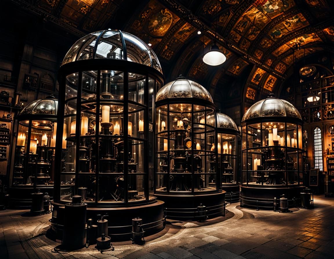 Gothic Model in an Antique Camera Obscura