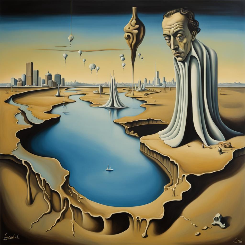 Surreal Melting Boston Inspired by Salvador Dali