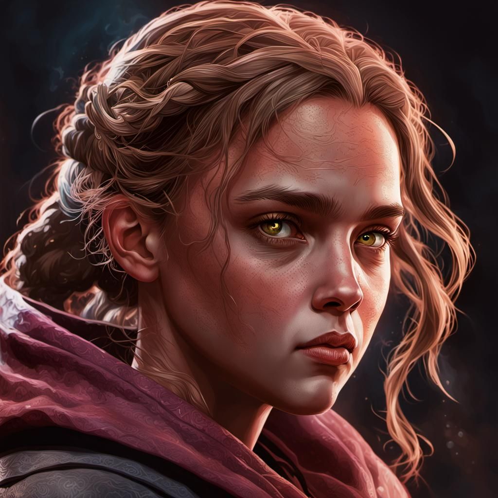 Hermione Granger Portrait in Hyperdetailed Digital Art