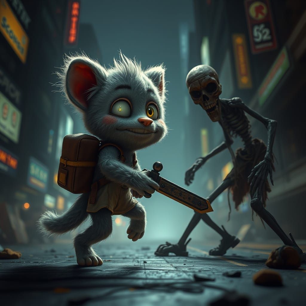 Cuddly Creature Battles Undead in Gritty Post-Apocalyptic Ci...