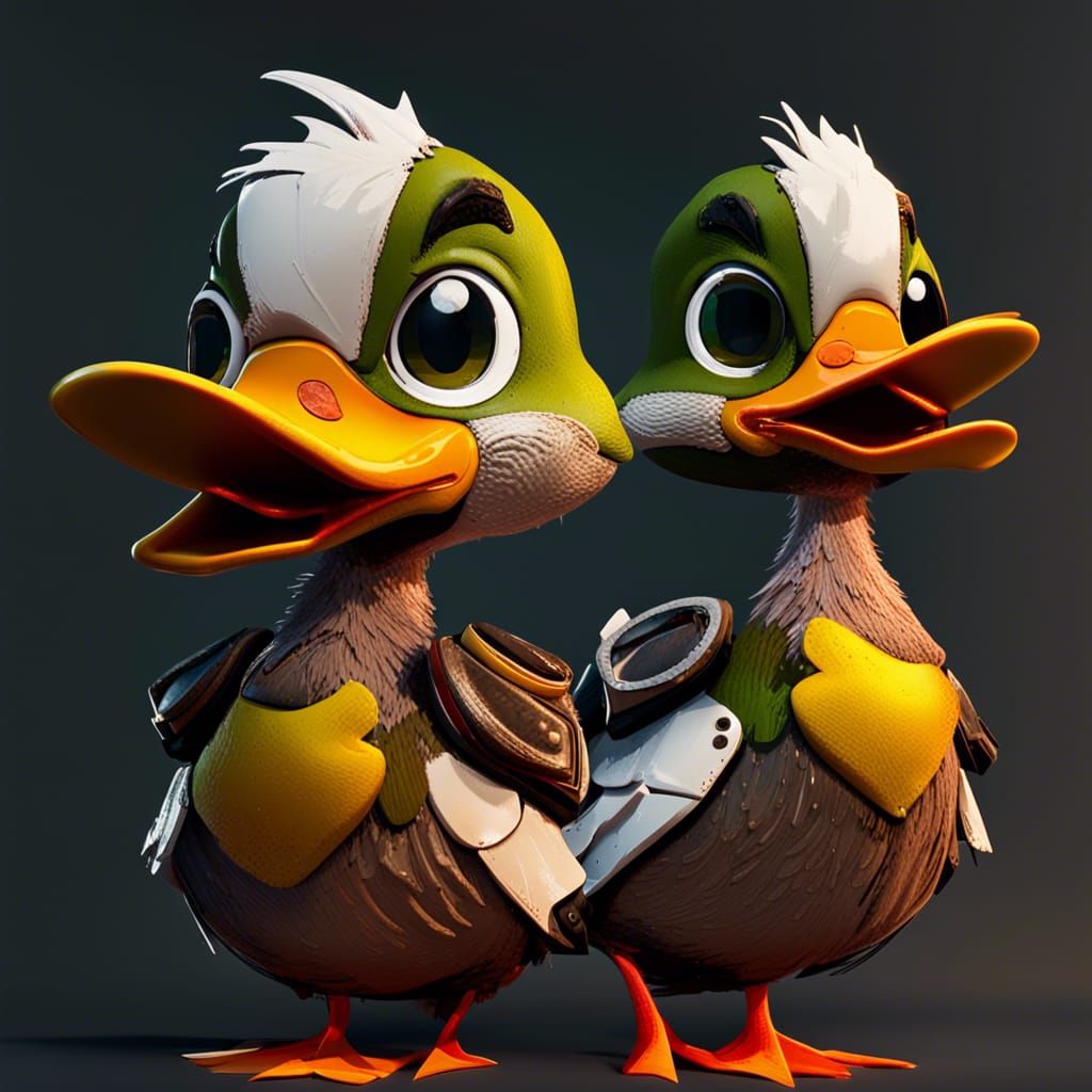 Shriveled Duck in 3D Cinematic Style