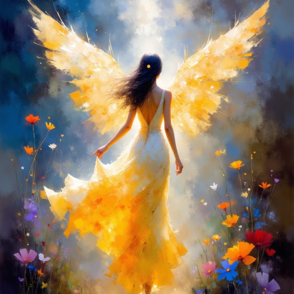 Celestial Being in Anime Digital Painting