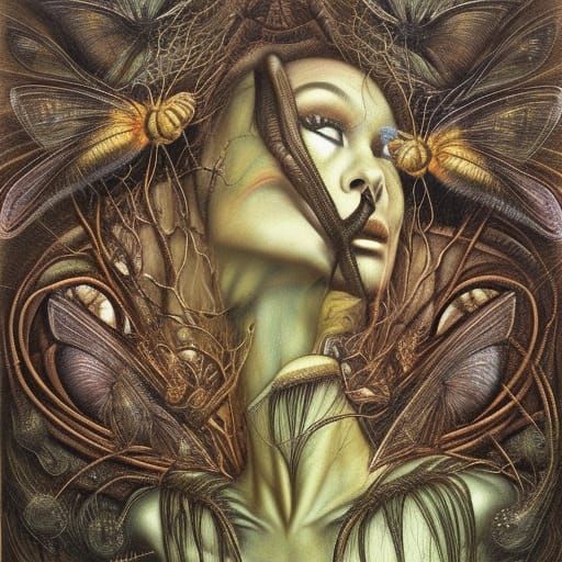 Drag Queen's Surreal Monster Nightmare: Mixed Media