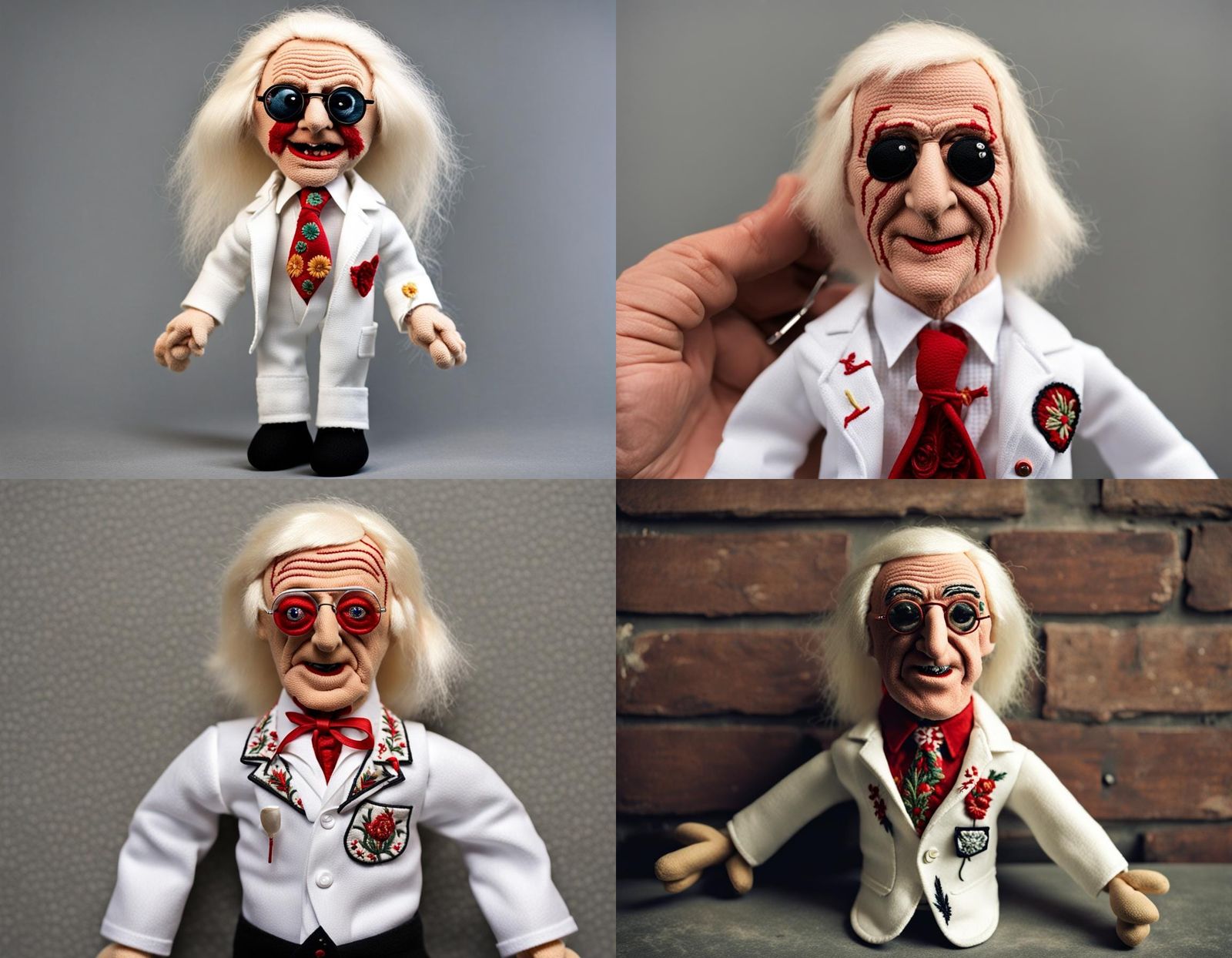 Sinister Embroidered Jimmy Savile Horror Doll