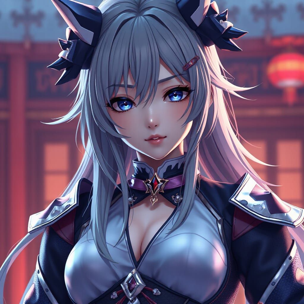 Anime Character in Cel-Shaded 3D Render