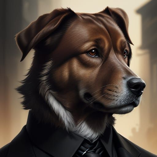 Hyperrealistic Portrait of John Wick in a Dark Alleyway