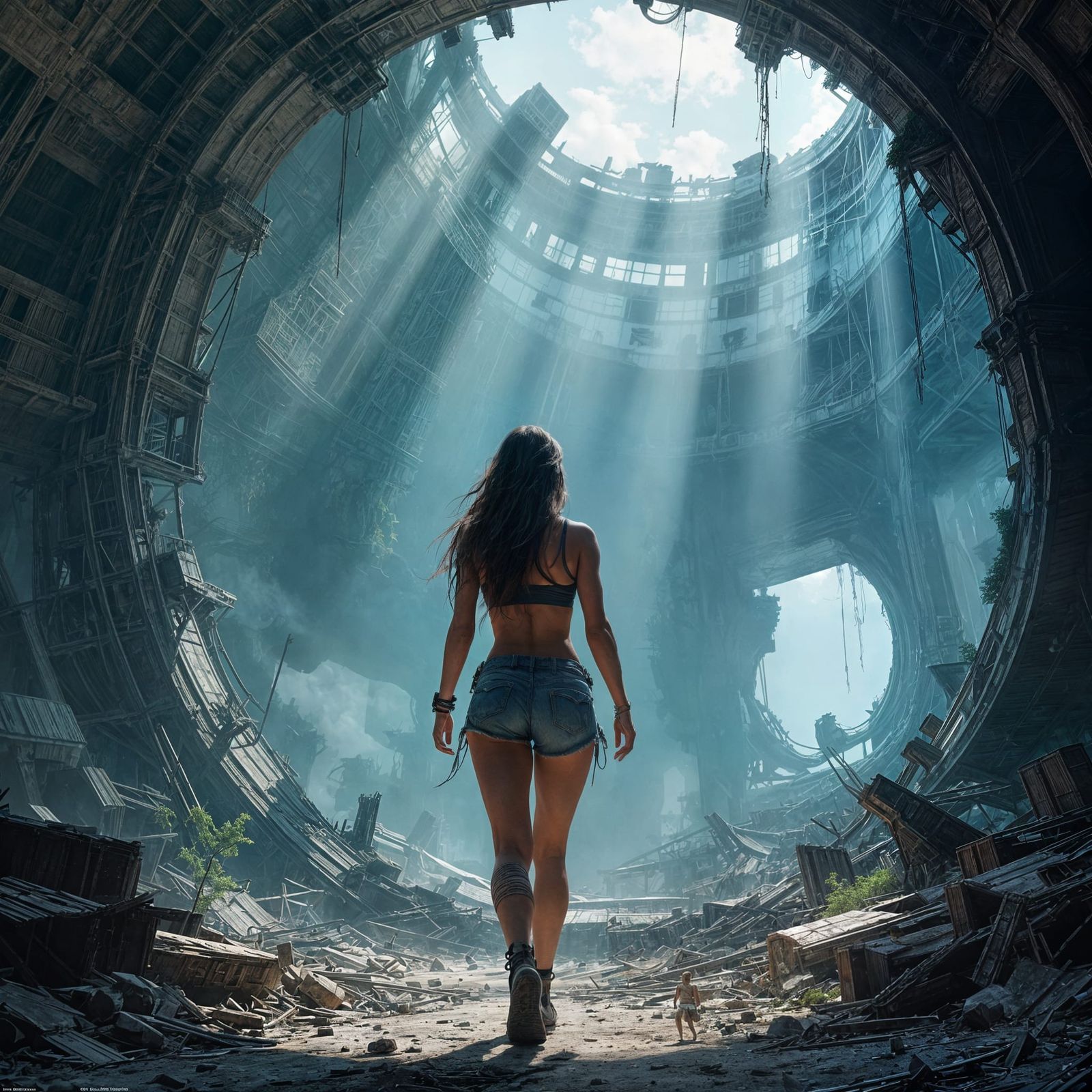 Scavenger Explores Overgrown Starship Ruins