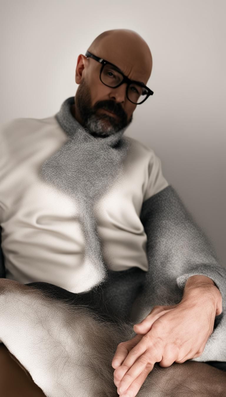 Portrait of a Handsome Bald Man with Goatee