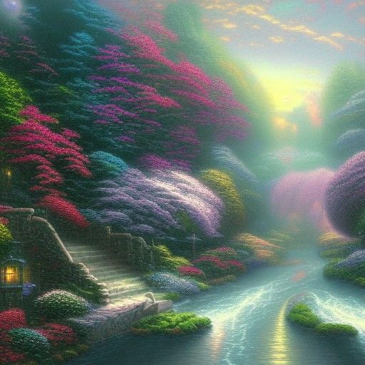 Ethereal Looping Structure in Dreamlike Mist