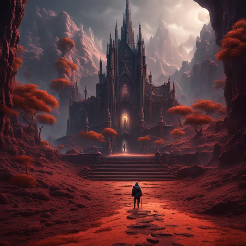 Eternal Solitude in the Void: Detailed Matte Painting