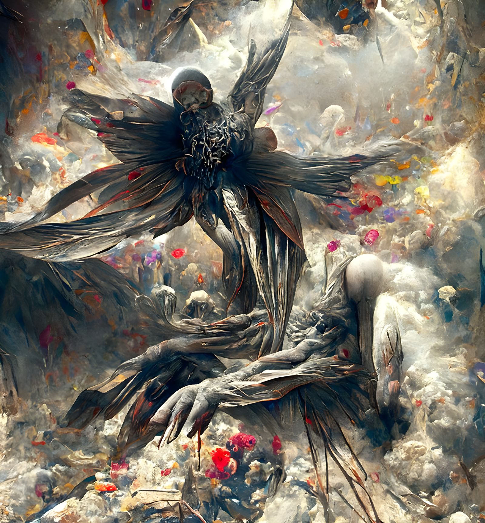 Souls' Ascension: A Macabre Digital Painting