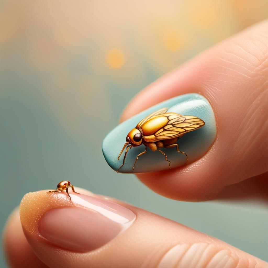 Miniature Painting on Fingertip: Hyper-Realistic Oil Art
