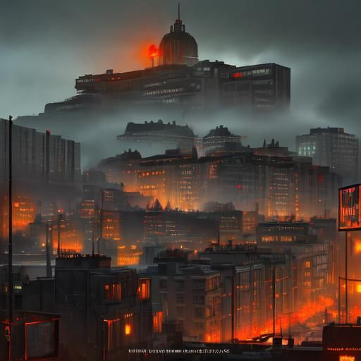 Brutalist Edinburgh Poster in Communist Style