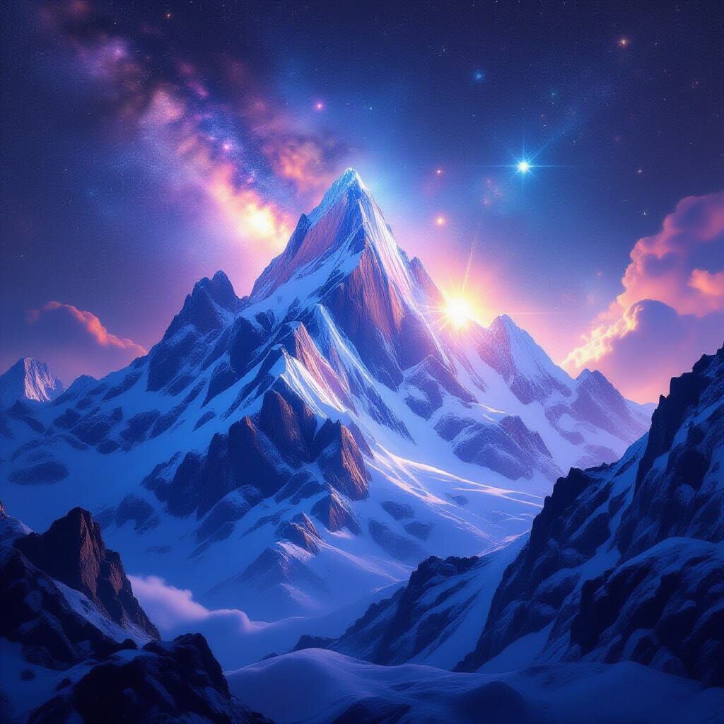 Crystalline Mountains in Galactic Nebula