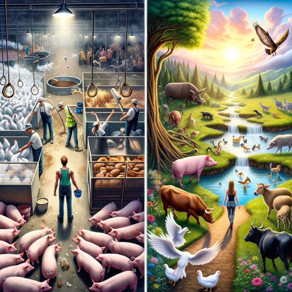 Humans and Animals in Contrasting Worlds
