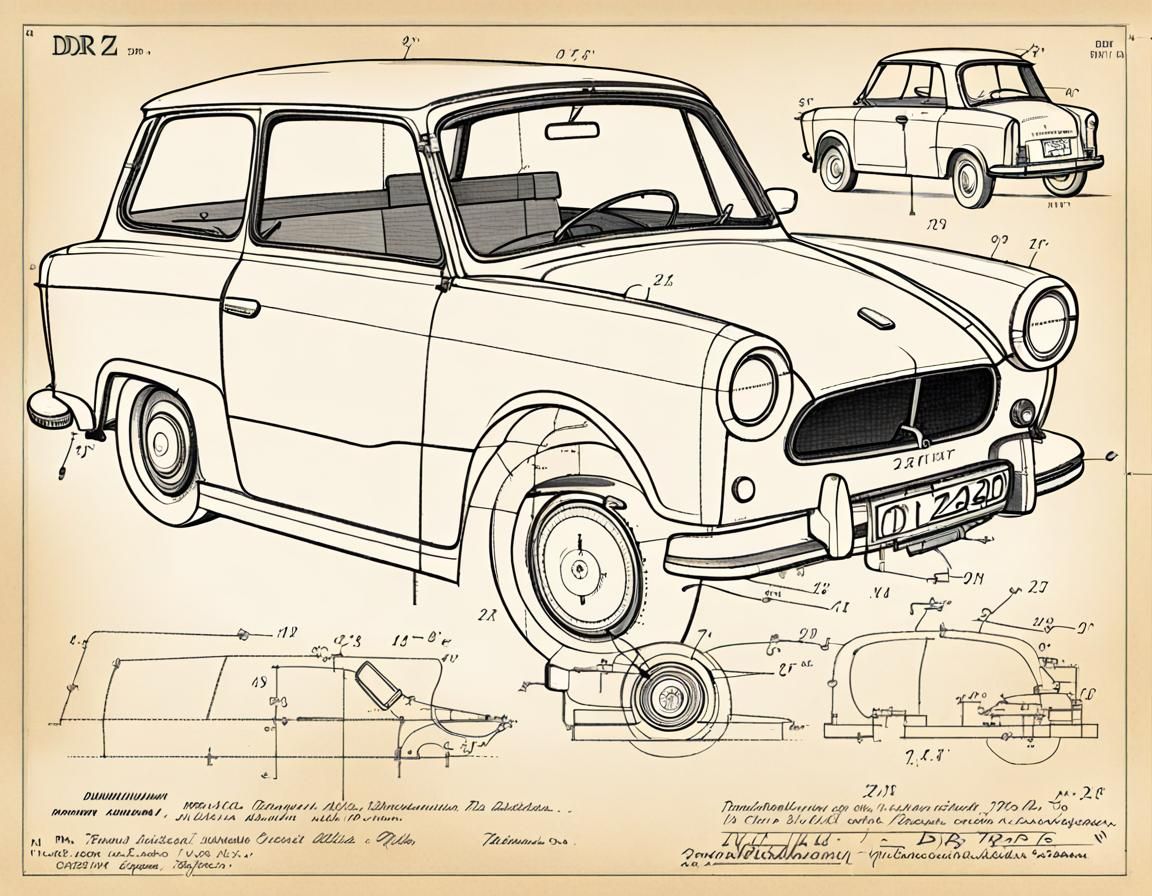 DDR Trabant Zwickau Patent Illustration