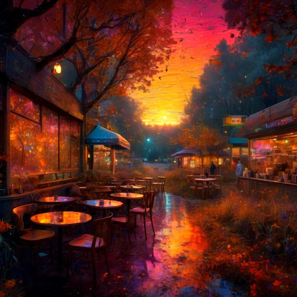 Autumn cafe