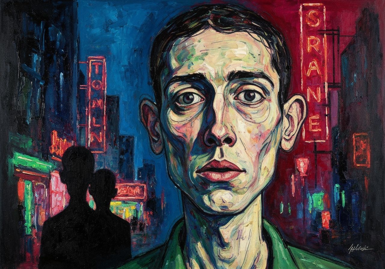 Expressionist Urban Portrait of Loneliness in Oils