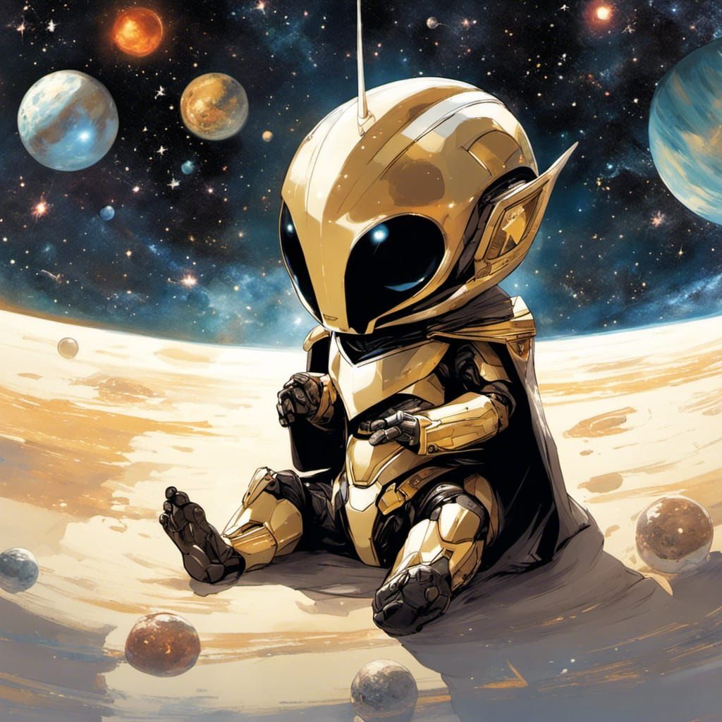 Chibi General Grievous Among the Stars