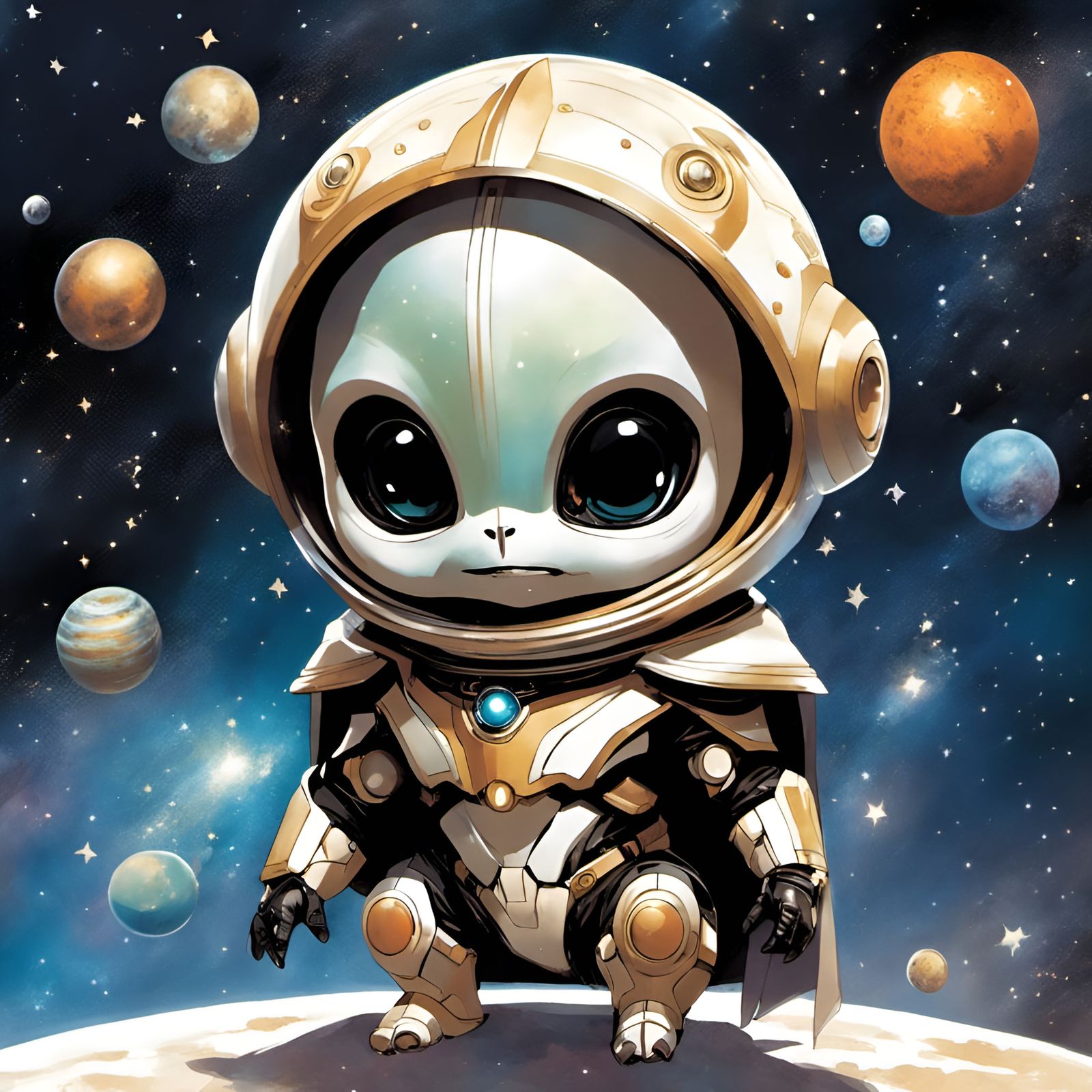 Chibi General Grievous in Space, Manga Style