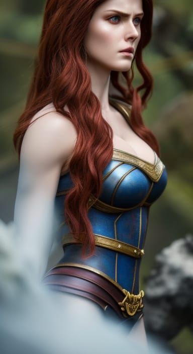 Alexandra Daddario as Triss Merigold in Witcher Style