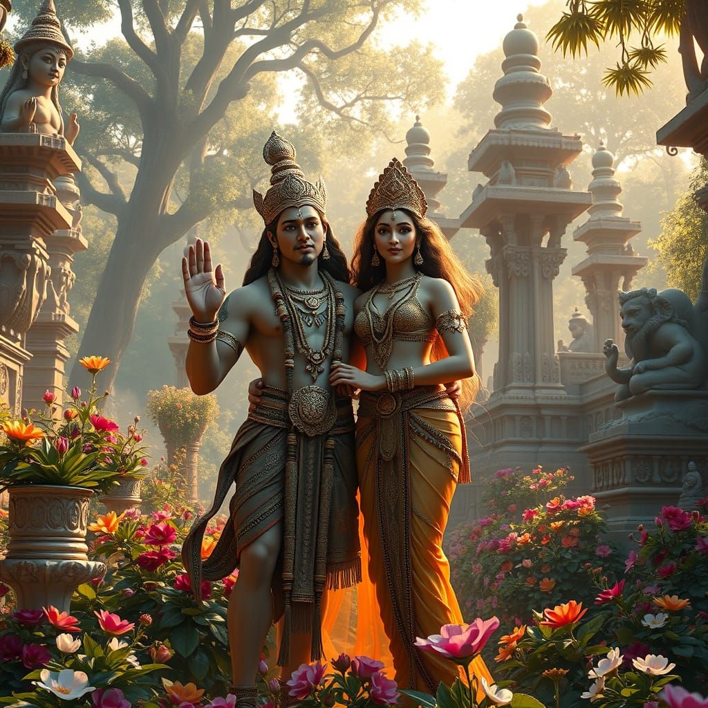 Gods of Love in Ancient Indian Paradise