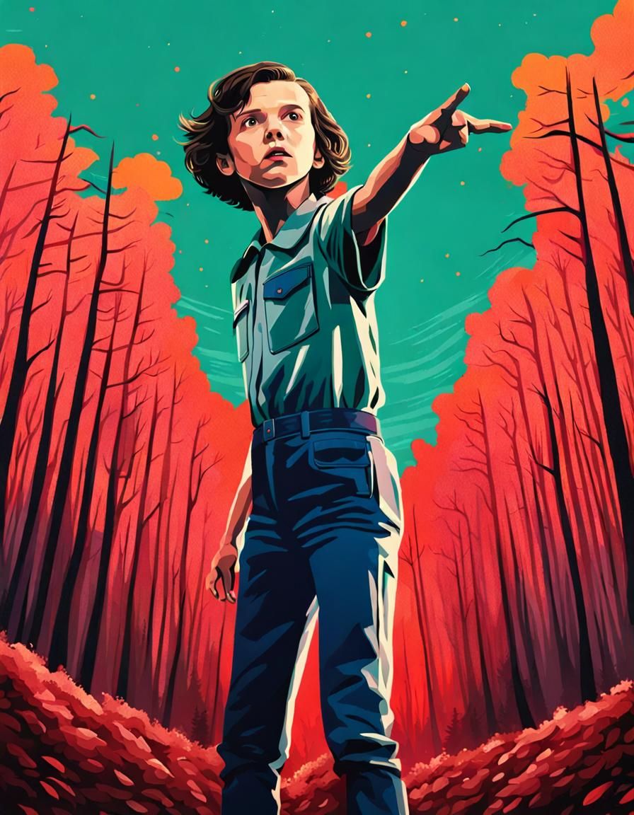 Striking Portrait of Woman in Abstract Style