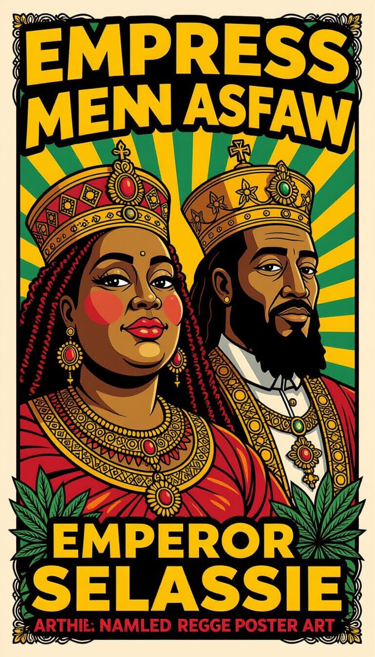 Empress Menen Asfaw and Emperor Selassie Reggae Festival Pos...