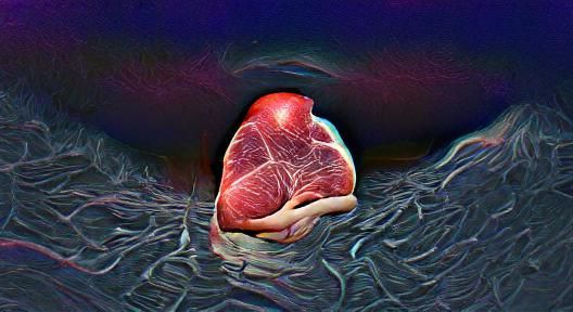 Anatomical Heart Illustration for Medical Art