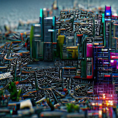 Cyberpunk Cityscape at Night in 8K