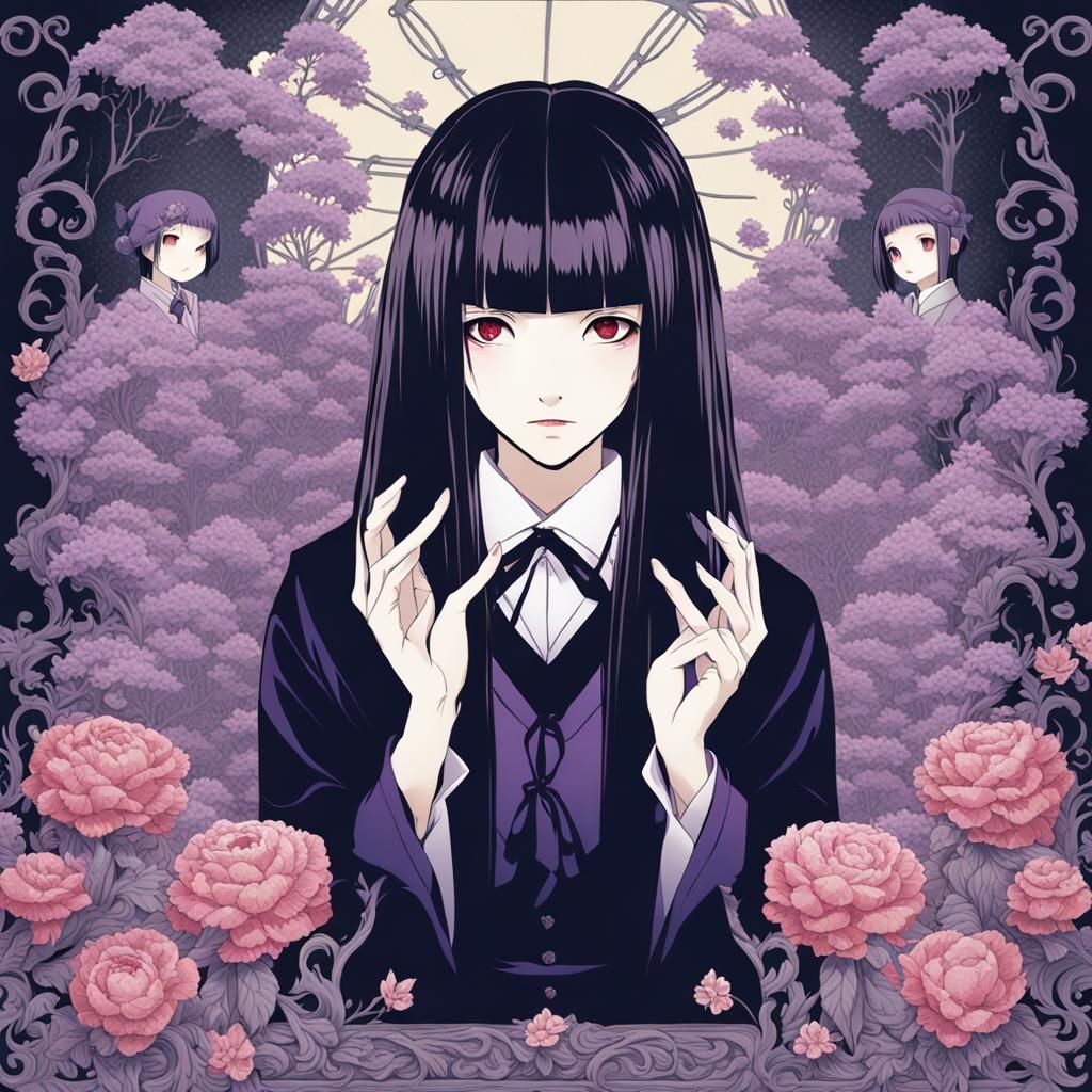 Beautiful Woman with Purple Hair, Professional Portrait