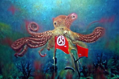 Octopus Leads Underwater Communist Revolution