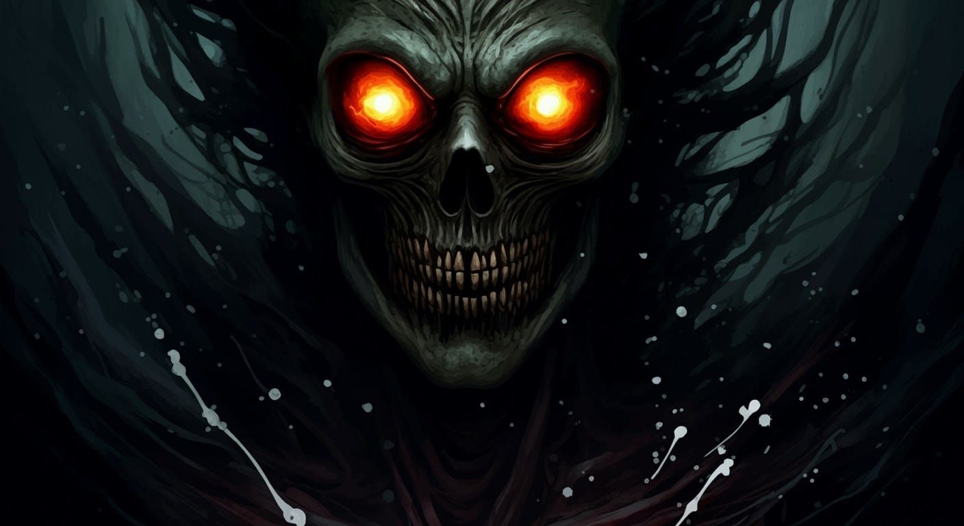 Grotesque Sleep Paralysis Demon in Haunting Speedpaint Style