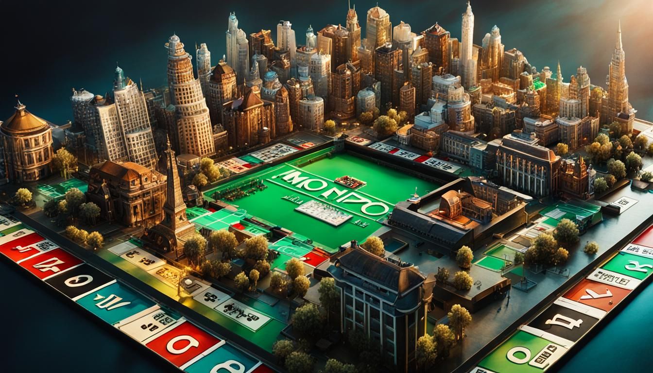 Crystal Monopoly Board in Gouache Style