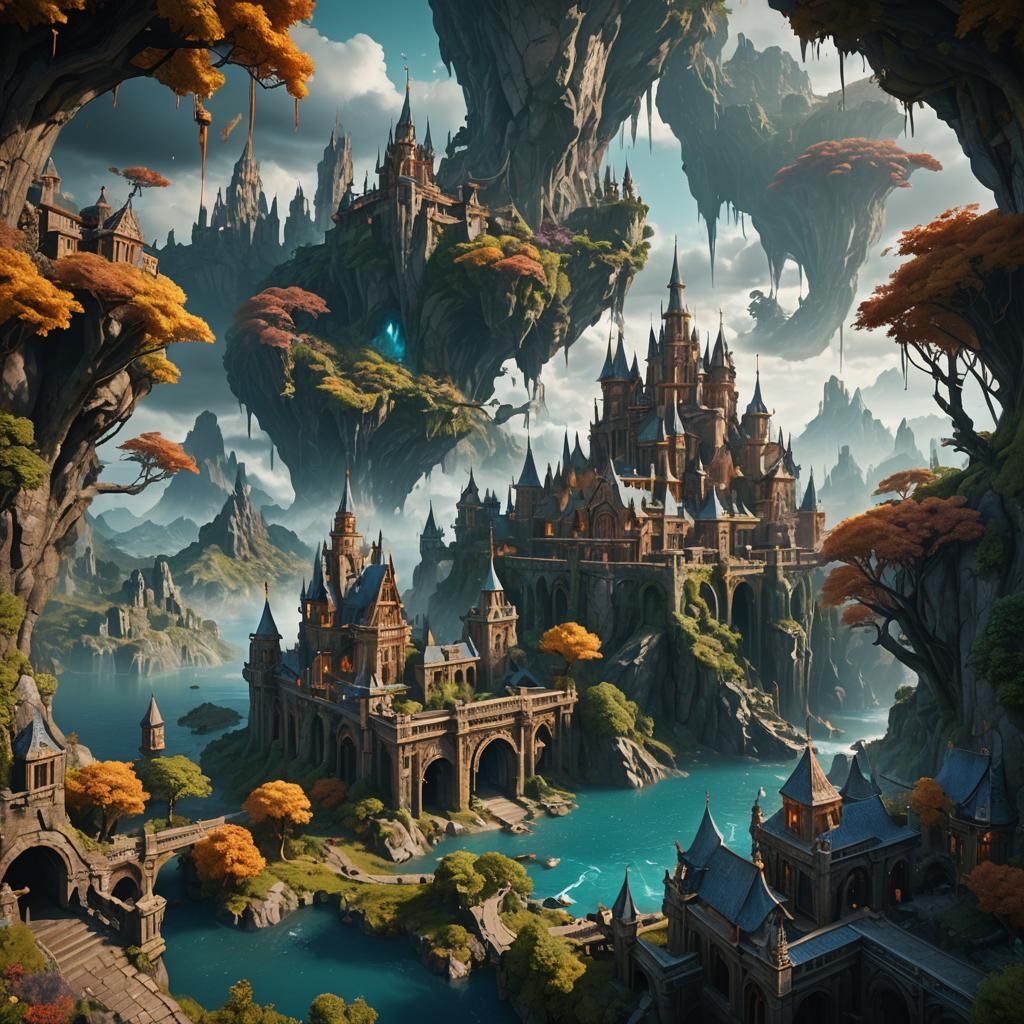 Fantastical Matte Painting in Deep Color