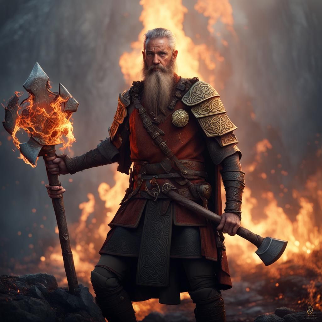 Celtic Clan Leader Inspires Before Battle