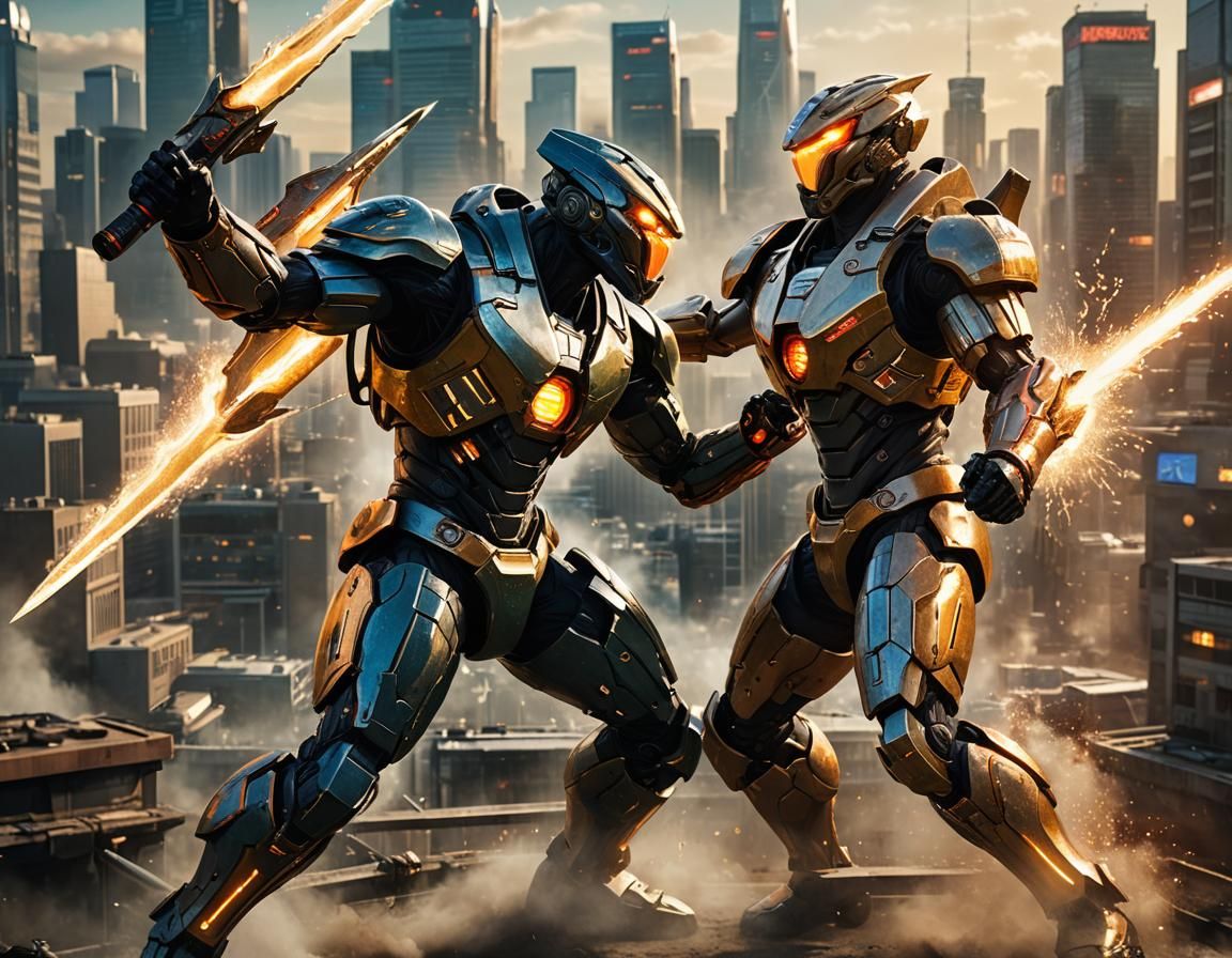 Pacific Rim Rangers Sparring in Sci-Fi Battle