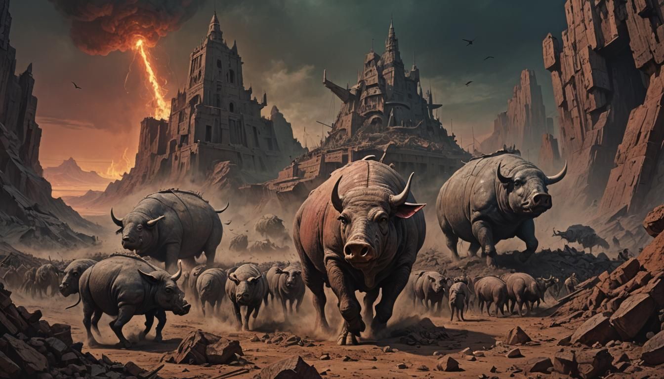 Epic Anti-War Masterpiece in Dark Fantasy Style