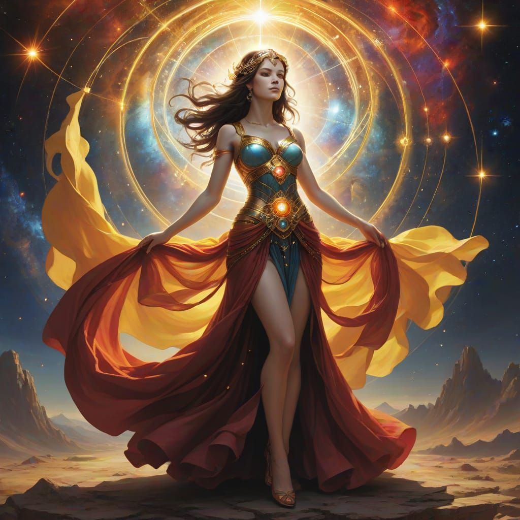 Ethereal Goddess in Cosmic Paradox