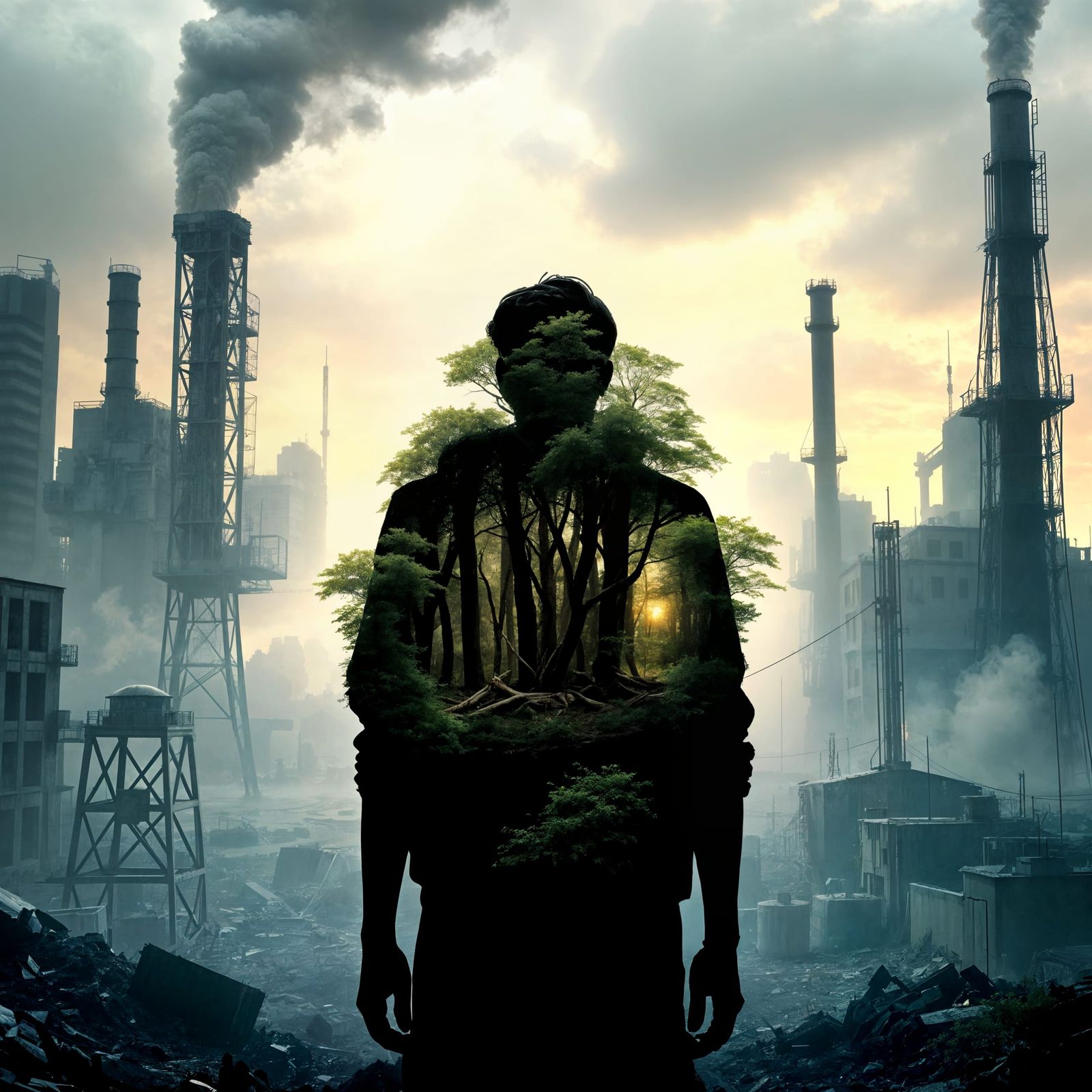 Dystopian Cityscape Hides a Secret Paradise