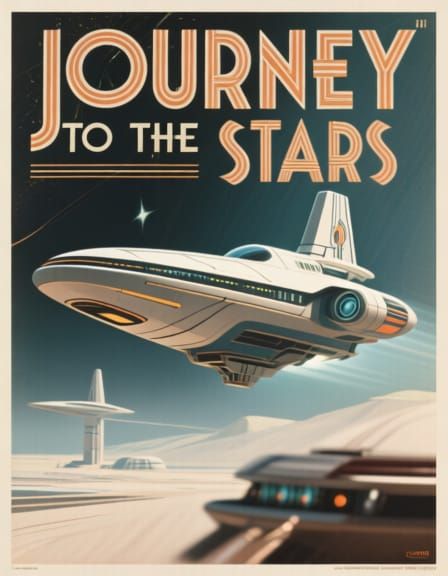 1930s Travel Poster: Journey to the Stars