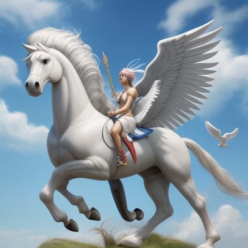 Majestic Pegasus in Flight