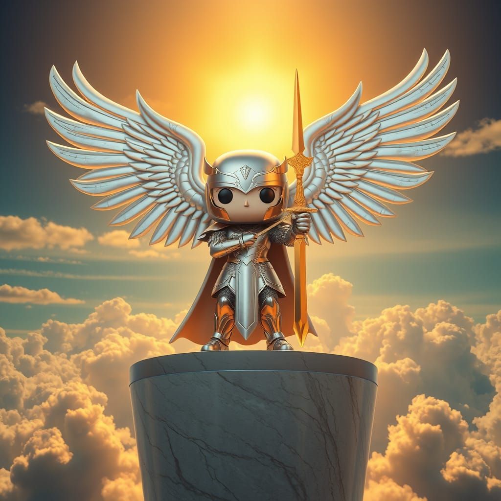 Celestial Knight Figure in Funko Pop Style