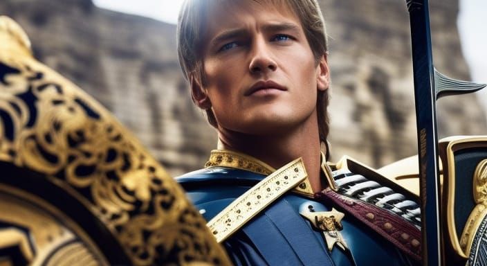 Young Knight in Shining Armor Portrait