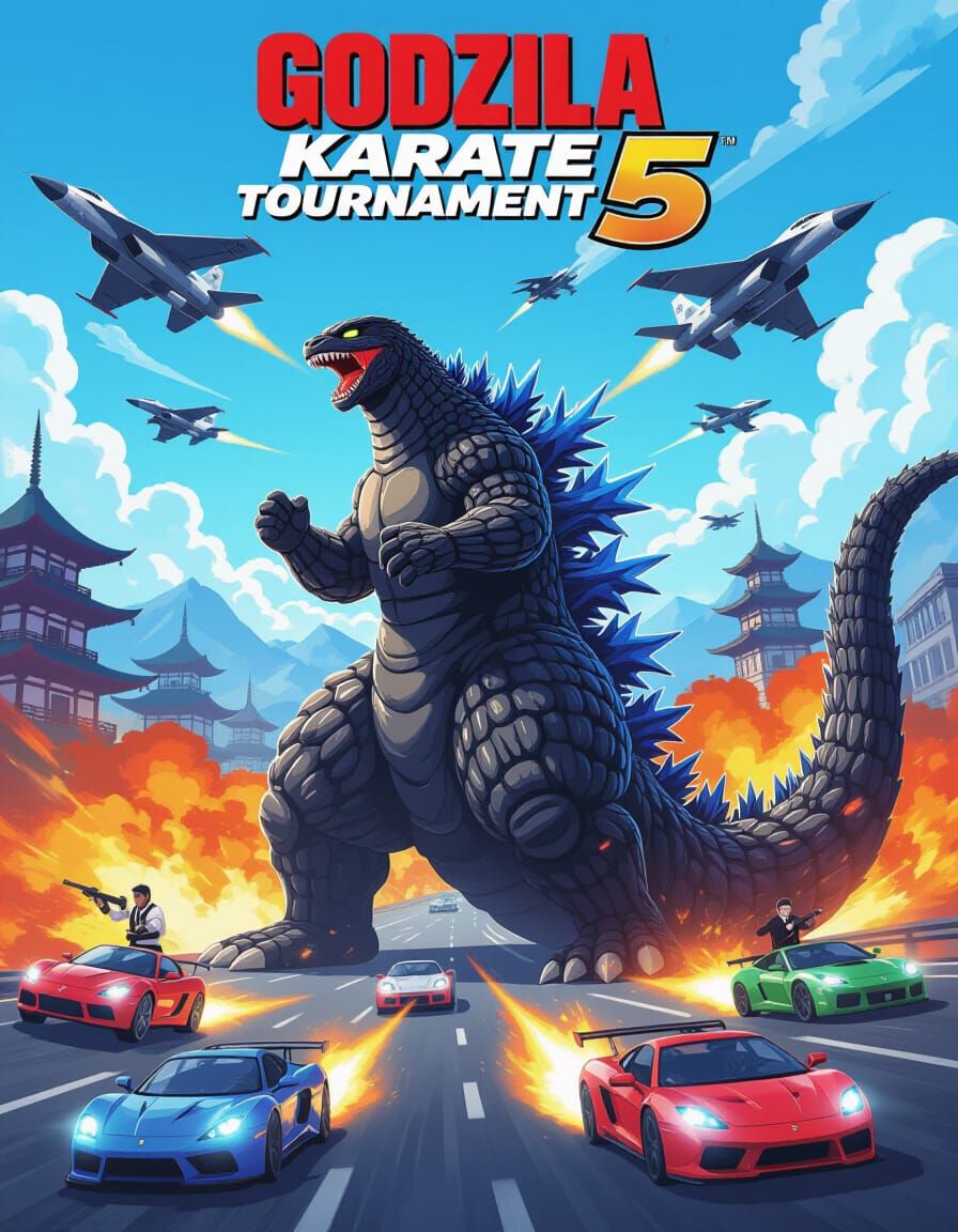 Godzilla Karate Tournament: GTA Style Cover Art