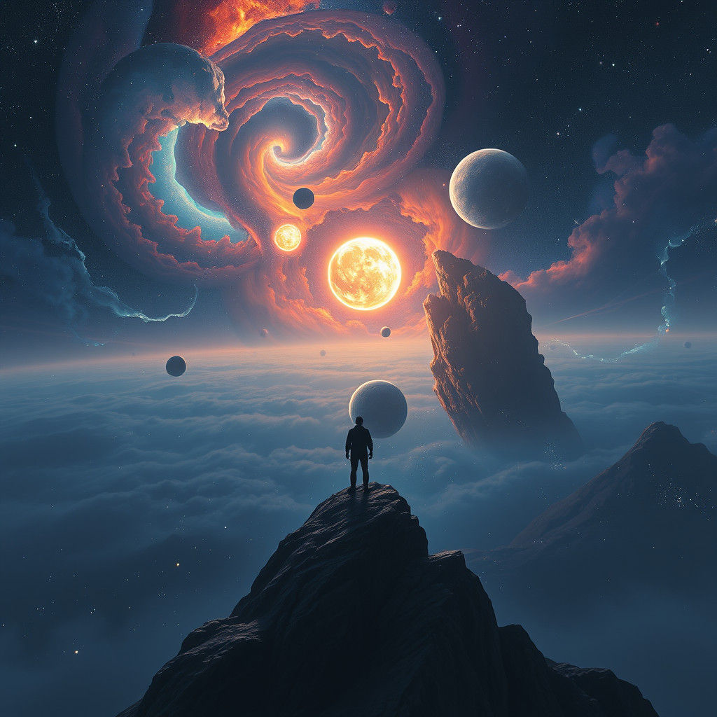 Boundless Starry Expanse in Detailed Matte Painting