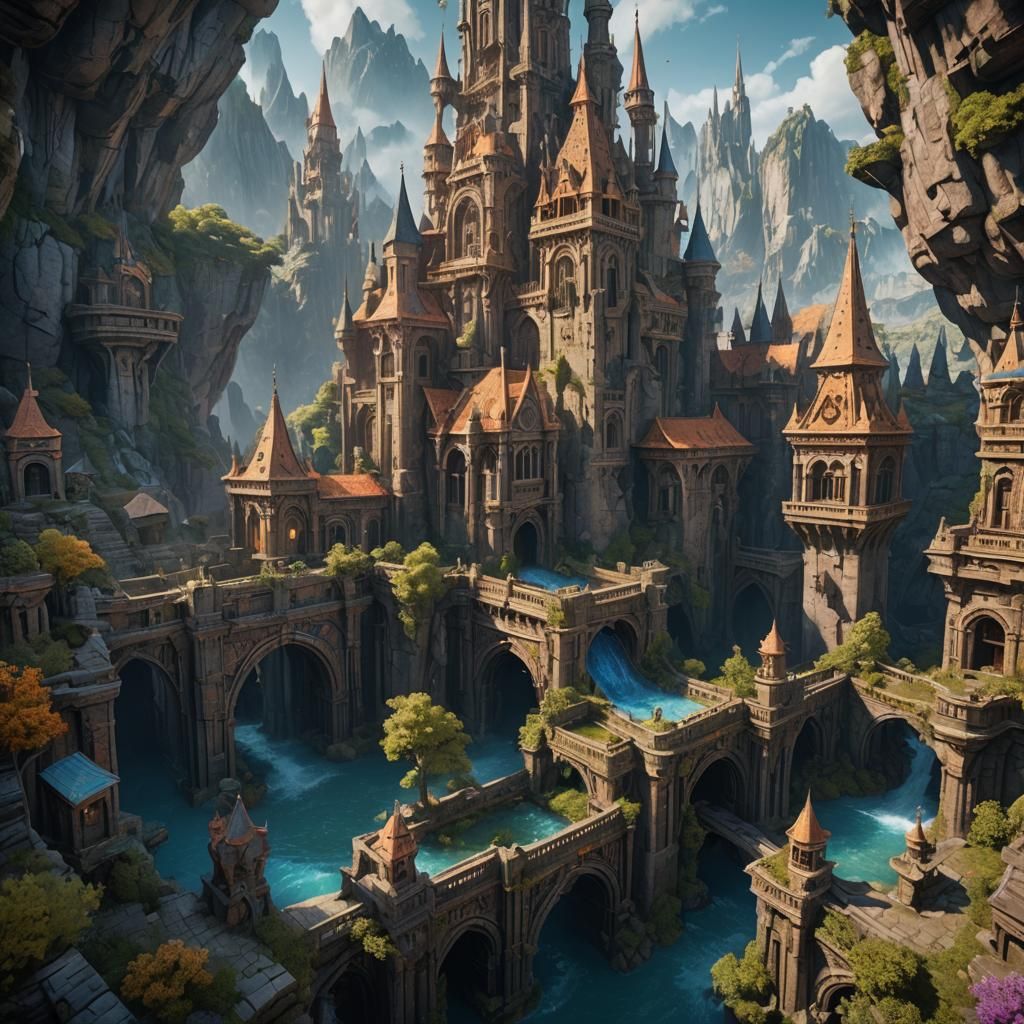 Fantastical Matte Painting in Deep Color