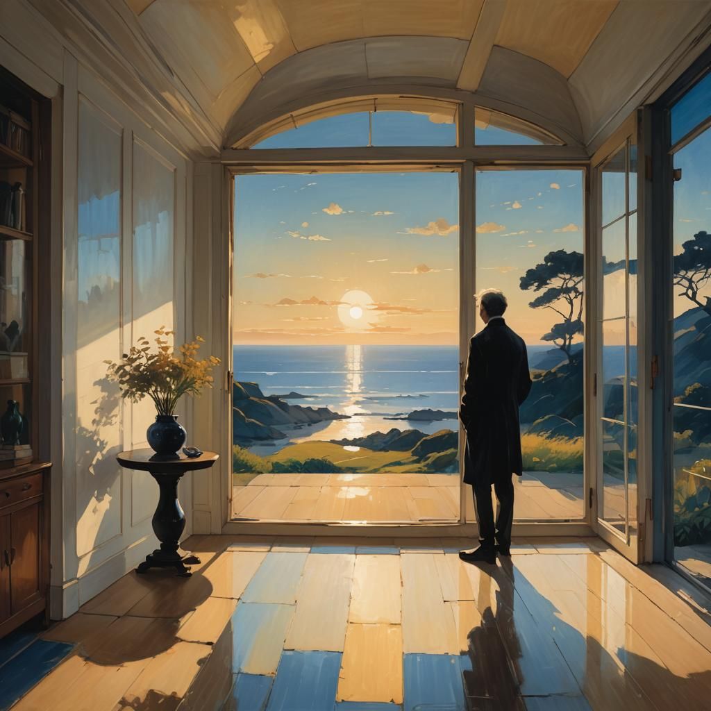 Golden Light on Summer Landscape: Cinematic Still