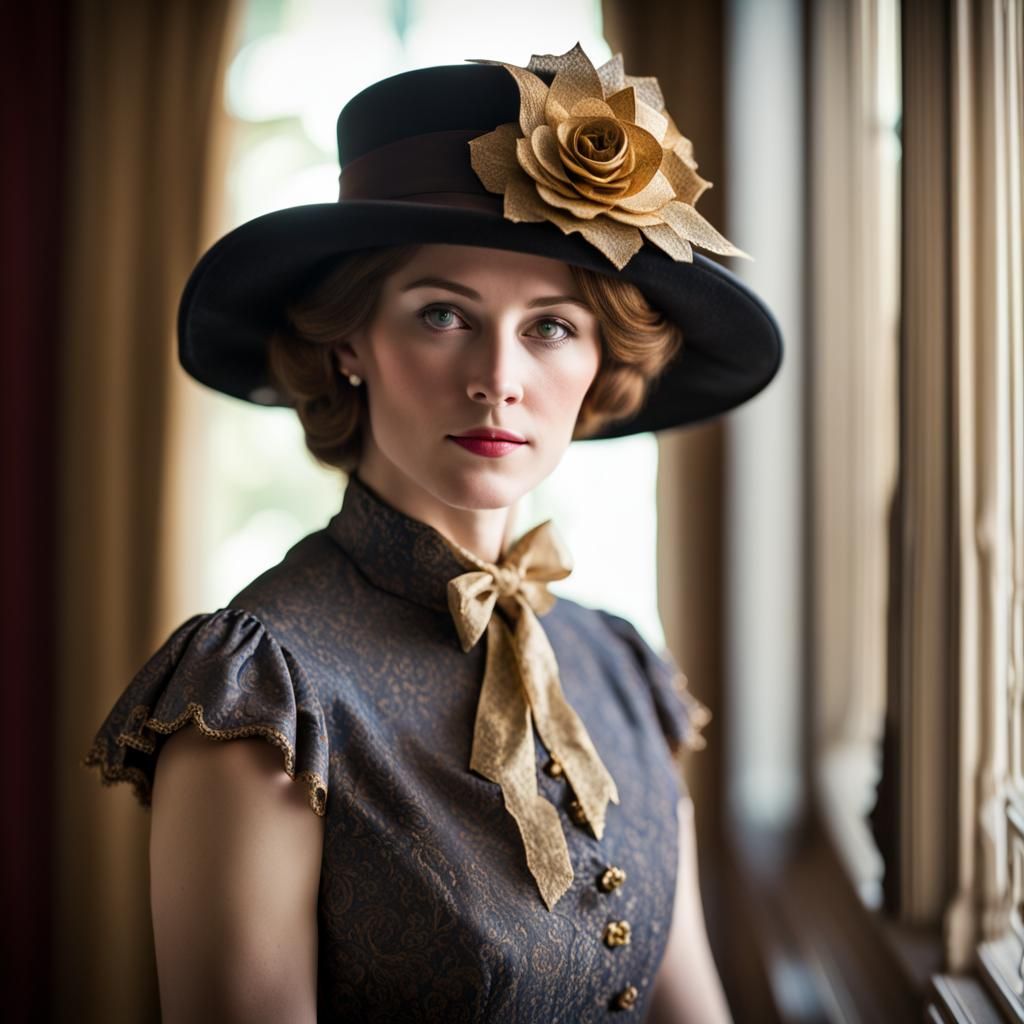 Gilded Age Woman's Sunday Hat: Professional Photography