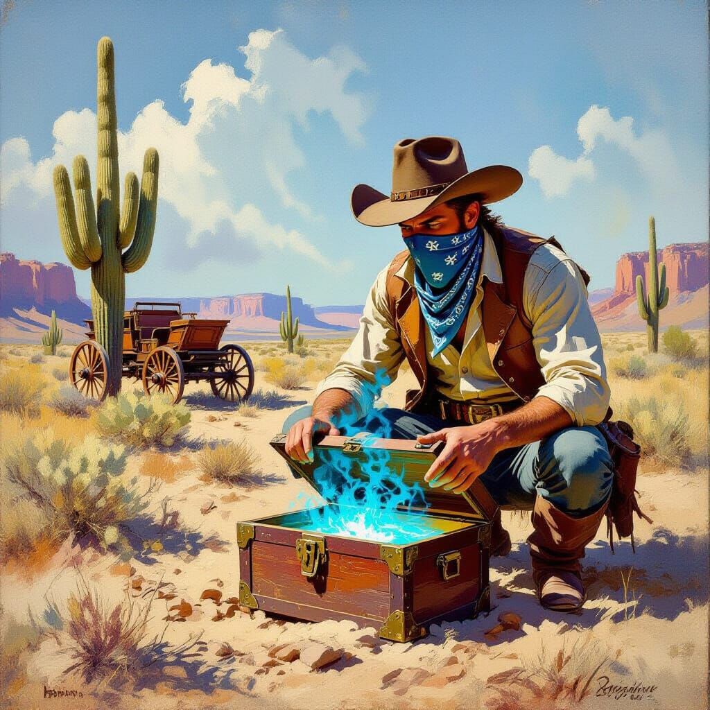 Old West Bandit Discovers Glowing Treasure